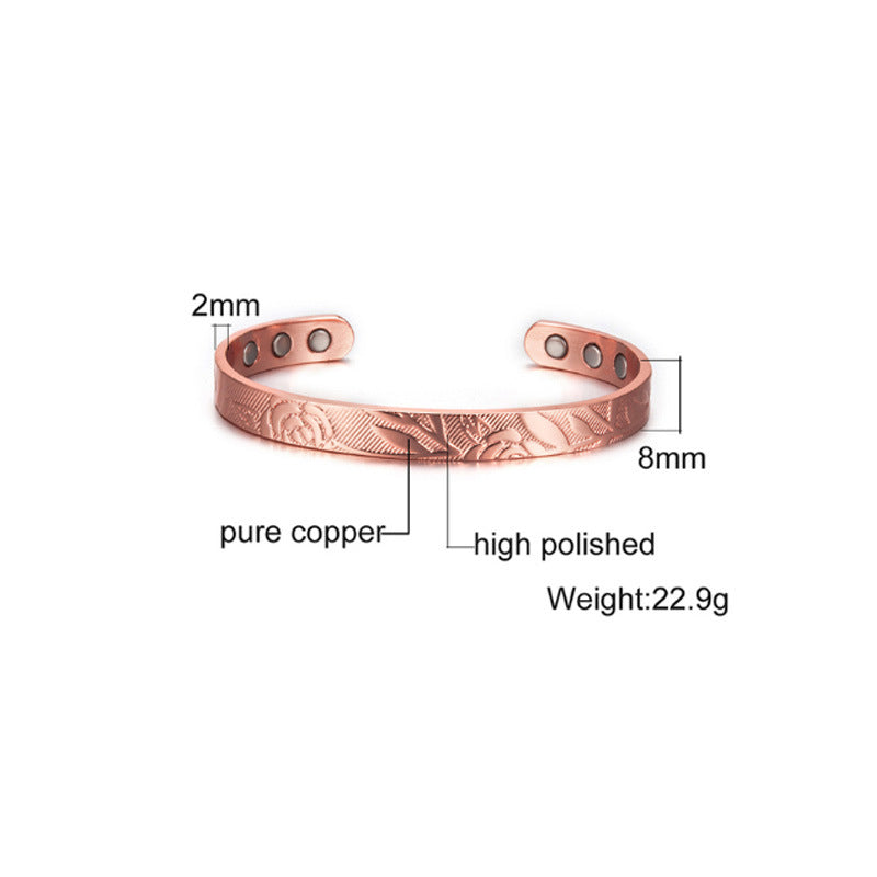 Vintage Pure Copper Magnetic Fashion Bracelet
