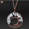 Handmade Copper Tree of Life Curved Necklace