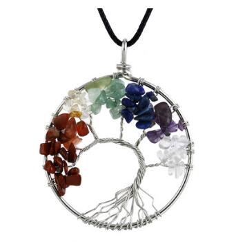 Handmade Copper Tree of Life Curved Necklace