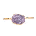 Irregular Natural Amethyst Copper Adjustable Bracelet